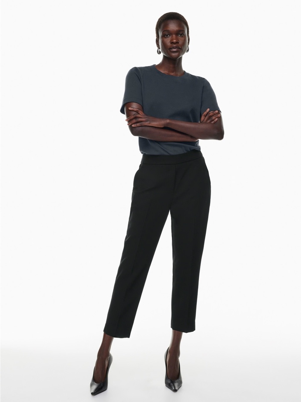 Babaton Atelier Black Conan Cropped Trousers Pants Size 2